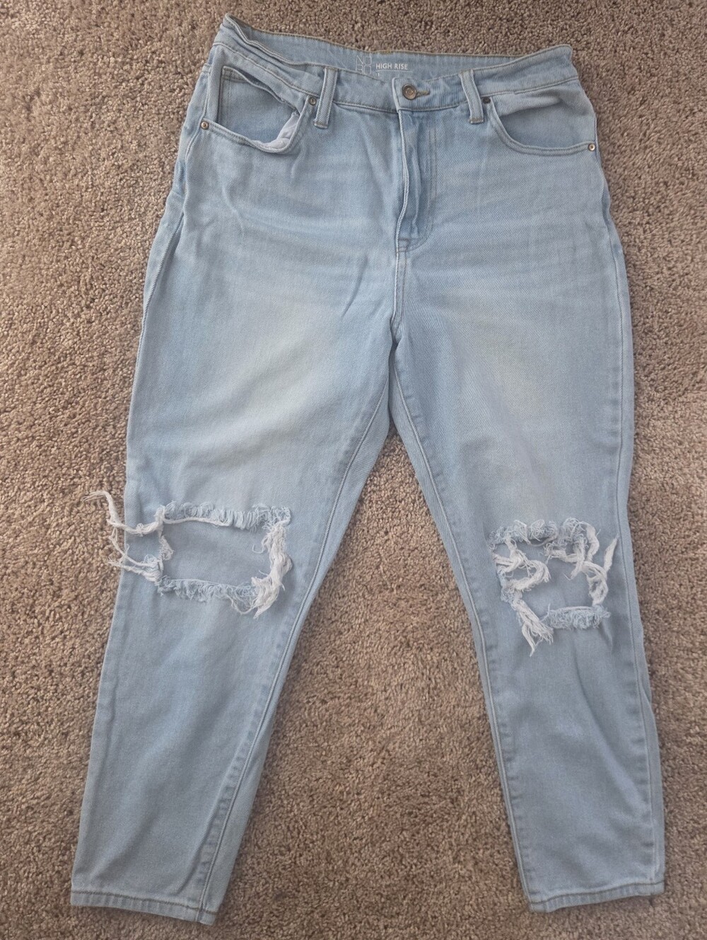 No Boundaries Light Blue Distressed Boyfriend Jeans